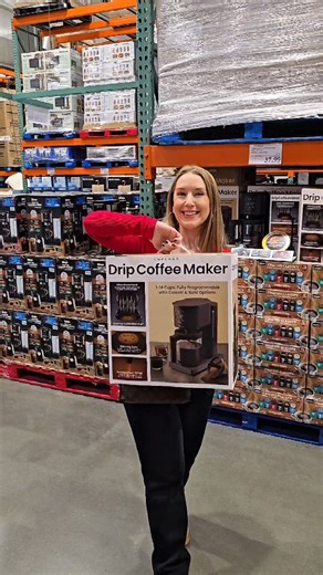 Chelsey Bishop on Instagram: "Some need water and shelter to survive, I need coffee and Costco. Loving my new Caffeinator Drip coffee maker from @mychefman ☕️ she's cute and sophisticated with her bloom/pre-soak, auto brew, timer and temperature settings. In Costco stores for $50! #CaffeinatorDrip #CoffeeMadeEasy, #Coffee #Chefman #InstaCoffee #ad"