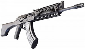 I.O. M214 AK-47 Semi-Auto Tactical Rifle U.S. Made 7.62x39 Caliber, Black Poly Stock, w/ 2 Mags and Lifetime Warranty
