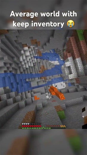 Average world with keep inventory 💀 #minecraft #funny