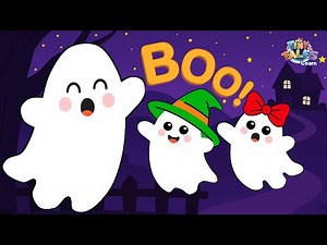 Five Little Ghosts 👻 | Fun Counting & Spooky Cute Nursery Rhyme for Kids