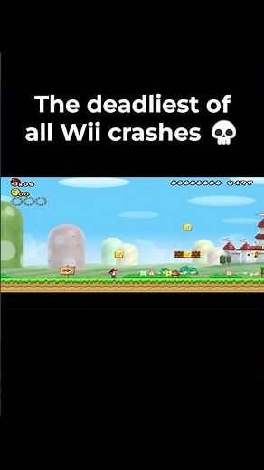 The deadliest of all Wii crashes 💀 #wii #nsmbwii #corruptions #shorts