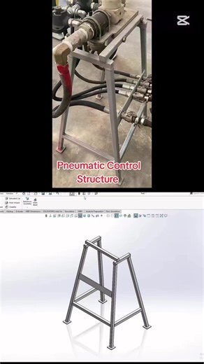 Pneumatic Control Structure #SolidWorks #solidworkstutorial #foryoupage #mechanical #followme