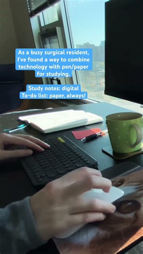 Combining digital note-taking with pen and paper while studying in surgical residency 📚💻