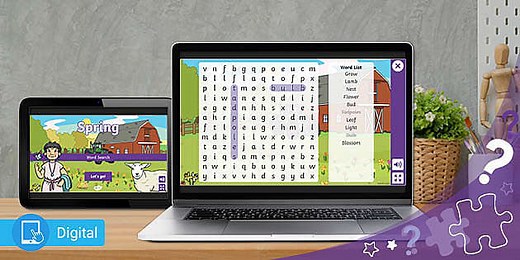 Spring Word Search Interactive Puzzle Game