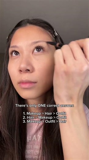 Be Honest… Which One Comes First? 👀 #makeup #hair #outfit #girltalk