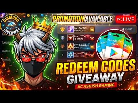 FREE FIRE LIVE CUSTOM ROOM GIVEAWAY | FF LIVE TEAMCODE GIVEAWAY | FF LIVE GIVEAWAY BOY FF LIVE