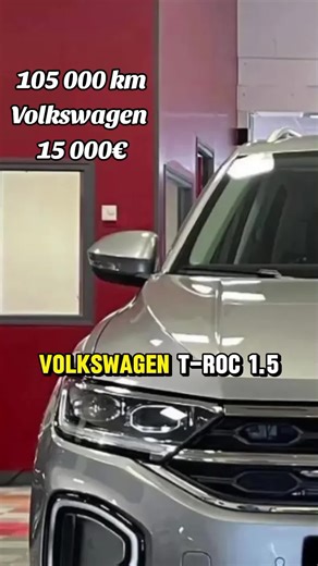 🚘 Volkswagen T-Roc 1.5 TSI EVO 150 CV – DSG7 📅 Año: 2024 🛣️ 105 000 km certificados ⛽ Gasolina ⚙️ Caja automática DSG7 🐎 150 caballos 🔧 Tecnologías y equipamiento ✔️ Apple CarPlay / Android Auto / MirrorLink ✔️ Cámara de marcha atrás ✔️ Radares delantero y trasero ✔️ Detección de ángulo muerto ✔️ Faros adaptativos ✔️ Control de crucero adaptativo ✔️ Llantas de aleación de 18