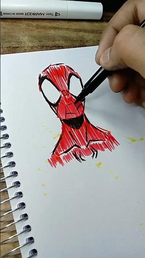 Drawing Spider-Man (Peter Parker) #spiderman #drawing #peterparker #art