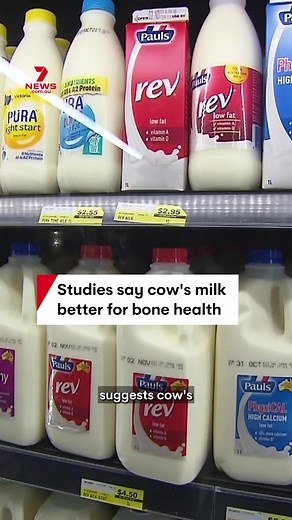 Cow's milk better for bone health than plant milk - Australian study