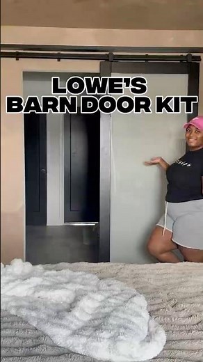 Install our Reliabilt Barn Door Kit from‪@lowes‬ for our bedroom #diy #barndoor #shorts #home #lowes