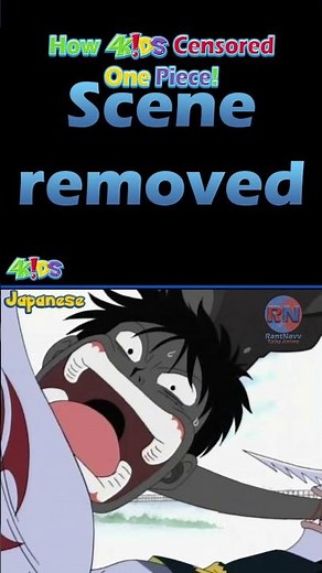 4Kids Censored Biting! | #4kids #onepiece censorship