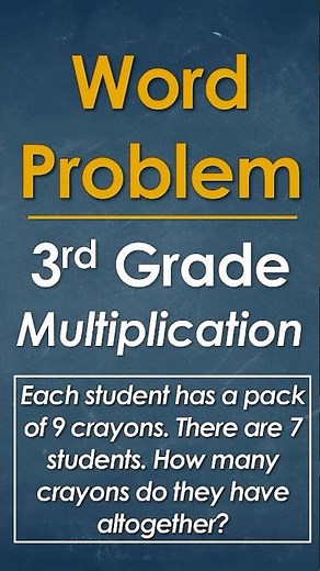 3rd Grade Multiplication Word Problem – Crayon Packs Example! 🖍️✅