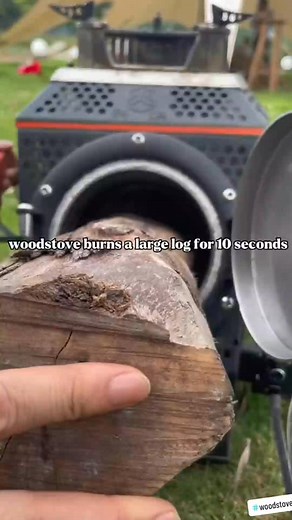 2.1K views · 12 reactions | The magic stove ignites a large log in 10 seconds #woodstove #outdoorstove #woodstovefactor | Wooden Price | Facebook
