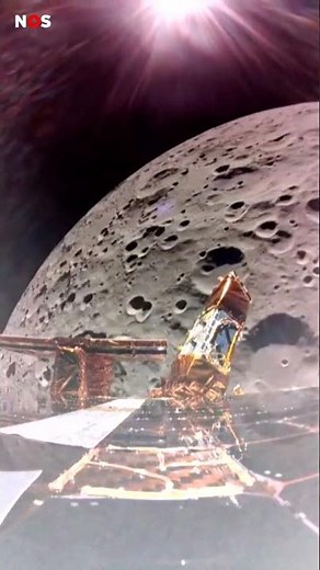 Maanlander maakt beelden van dichtbij de maan