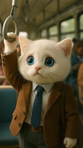 Meow Meow’s Brown Coat Office Struggle Day 💼💔