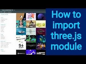 1a How to import three.js module from web into code editor