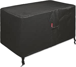 SheeChung Rectangular Fire Pit Cover 44"L x 28"W x 25"H,Waterproof 600D | Heavy Duty Fabric,PVC Coating Material,Tear/Fading Resistant,Outdoor Gas Fire Pit Cover,Fits 40-44 Inch Patio Fire Pit Table
