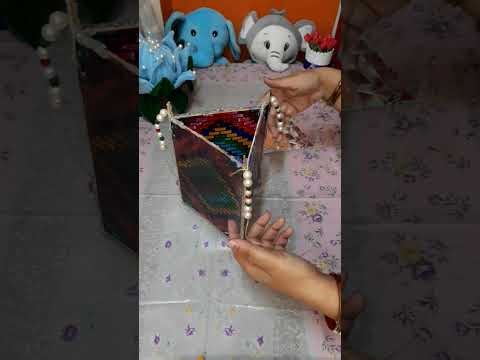 DIY stained glass lamp🏮 | Easy craft for home decor | Step by step tutorial 🌟🌟