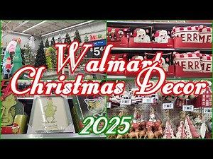 WALMART CHRISTMAS 2025 SHOP WITH ME CHRISTMAS TREES ORNAMENTS DECORATIONS