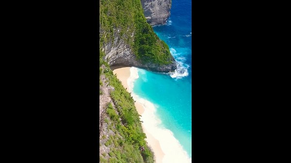 Vista aérea del Impresionante paisaje de Bali.