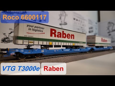 Roco 6600117 T3000e VTG – Unboxing Articulated Wagon + Raben Trailers Overview