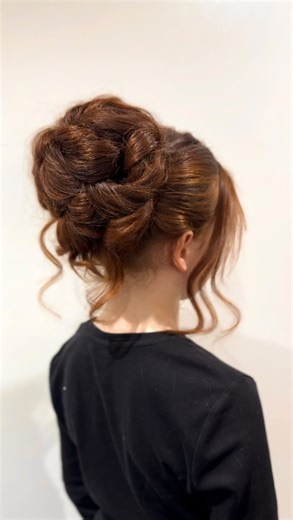Lucky me, I have my own inhouse model, my 9 year old daughter and she just happens to be a redhead 😍 Georgia’s thick, beautiful hair was made for styles like this, and I’m so happy she finally let me create this updo ✨ . . #cambridge #cambridgeshire #cambridgeshireweddings #suffolk #norfolk | Lucy Daplyn Bridal hair
