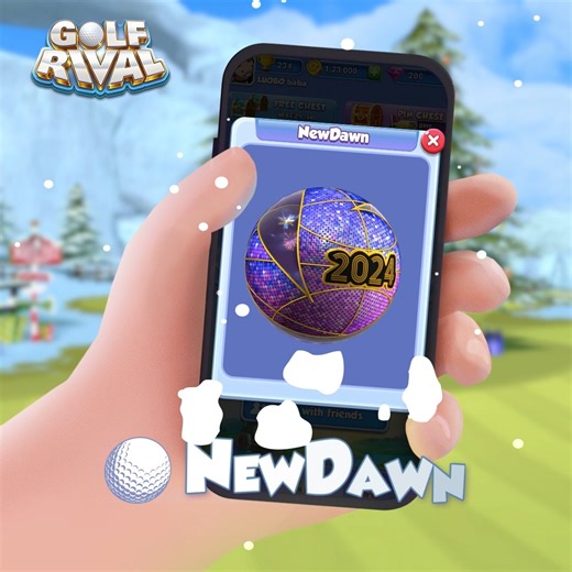 🌅✨ Introducing the "New Dawn" Ball! 🏌️‍♂️⛳️ Step into a world where every sunrise brings new possibilities to the golf course. The New Dawn Ball is here to usher in a wave of optimism and brilliance to elevate your golfing experience. 🌄🔮 Ball Abilities: ⭐️ Jump ⭐️⭐️⭐️⭐️ Wind Resistance ⭐️⭐️⭐️⭐️ Power Play Golf Rival Now: https://selfapp.onelink.me/uBuo/FBPage #NewDawnBall #GolfRival | Golf Rival
