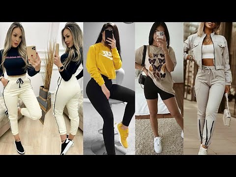 OUTFITS DEPORTIVOS PARA MUJER 2021 /LOOKS DEPORTIVOS MUJER TENDENCIAS EN ROPA CÓMODA DEPORTIVA 2021