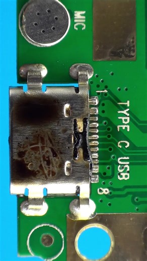 Replacing type-c mobile phone charging connector.#mobile #soder #type-c #charging