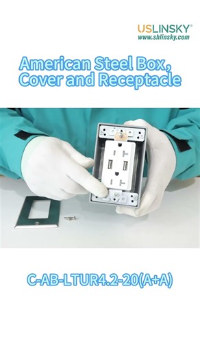 USLINSKY How to Install 1 20A USB Receptacle and 1 Aluminum Die Cast Junction Box #junctionbox