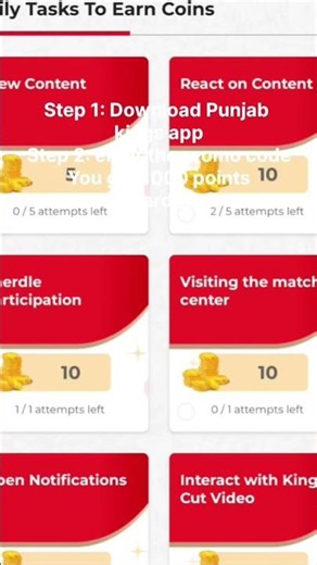 Get free Punjab kings jersey Use code 1RIIPHMFGPSQ8X after downloading #ipljersey #punjabcricket