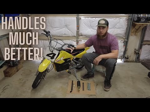 Razor MX650 Suspension Upgrade! (Front Fork Springs, Rear Coilover Shock, Extended Kickstand)