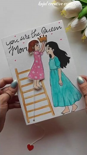 👑 Make MOM Feel Like a QUEEN! 💓 DIY Mothers Day Card!