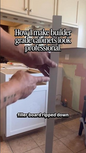 How I make builder grade cabinets look professional.