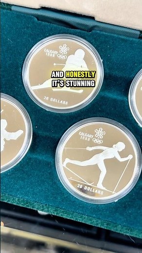 1988 Calgary Winter Olympics Silver Coin Set ❄️🥈#coins #numismatics #silver #silverstacking