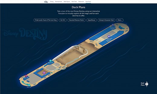 5.4K views · 74 reactions | An interactive deck plan has been added for the #DisneyDestiny at the bottom of overview page https://disneycruise.disney.go.com/ships/destiny/ | The Disney Cruise Line Blog | Facebook