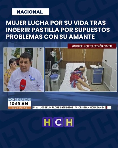#HCHNoticias | En Trinidad, Santa Bárbara, una mujer se debate entre la vida y la muerte tras ingerir una pastilla destinada a curar frijoles, en medio de problemas con su amante. La víctima, Lourdes Rápalo Rivera, madre de cinco hijos, fue auxiliada por su esposo, quien la trasladó de inmediato a un centro asistencial. Según se conoce, la mujer continuaba con su relación extramarital pese a amenazas, lo que habría desencadenado el incidente. RB