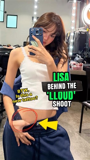 LISA Behind The LLOUD Shoot!! Btw is this a new Tattoo?! 🤔 #lisa #shorts #kpop