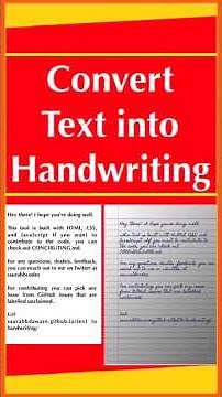 How to Easily Convert Text Into Handwriting | Step-by-Step Guide