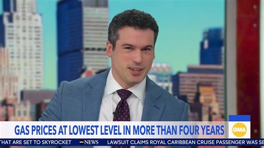 Gas prices are at their lowest level in more than four years, good news for those getting ready to hit the road for the holidays. Gio Benitez reports. | Good Morning America