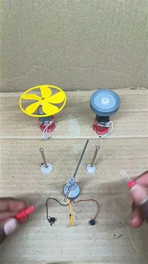 DC Motor Fan + Flywheel Generator ⚡ Powerful Switch Mechanism