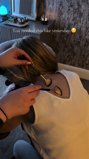 ASMR Back & Shoulder Tracing with Fan Brush