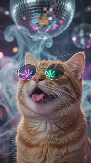 cat dance in disco #animals #funny #pets #cat