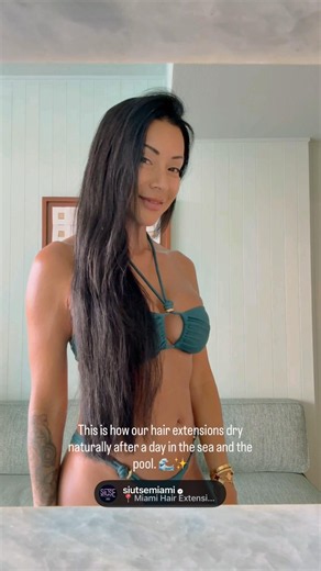 Extensions naturally dry @siutsemia #miamihairextensions