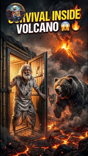 “Volcano Bamboo Bunker 🌋😱 | Dadaji Survival Story Inside Hell Fire Jungle #shorts #movie