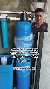 water softener & brine tank & 4 stages set, up #waterfilter #waterproblem #waterfiltersystem