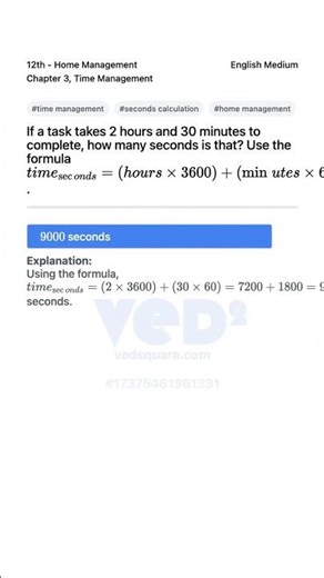 2 Hours 30 Minutes in Seconds Time Management