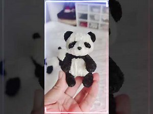 How to make a cute panda with pipe cleaner | DIY panda tutorial on chenille stem | cute panda animal