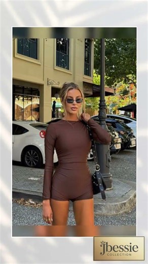 Noemi Form Double Lined Romper - Chocolate