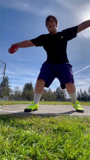 Discus throw 14-year-old 130 feet #TrackAndField #Sports #Discus #Shotput #Track #Field#Throwing